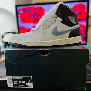 Jordan 1 Mid SE ' Brown Blue Grey ' DS OG All 12M.